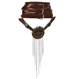 Furiosa: A Mad Max Saga Furiosa Brown Leather Belt Accessories Cosplay Costume Halloween Carnival