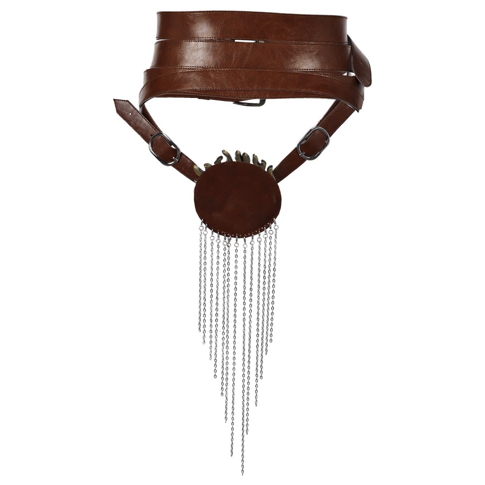 Furiosa: A Mad Max Saga Furiosa Brown Leather Belt Accessories Cosplay Costume Halloween Carnival