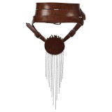 Furiosa: A Mad Max Saga Furiosa Brown Leather Belt Accessories Cosplay Costume Halloween Carnival