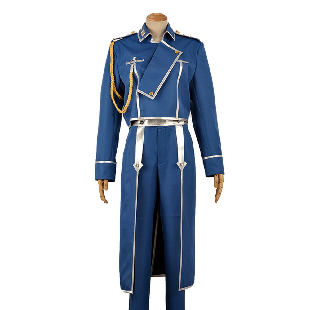 FULLMETAL ALCHEMIST Roy Mustang Party Disguise Suit Cosplay Costume Halloween Carnival Outfit
