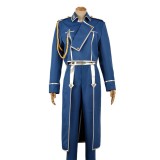 FULLMETAL ALCHEMIST Roy Mustang Party Disguise Suit Cosplay Costume Halloween Carnival Outfit