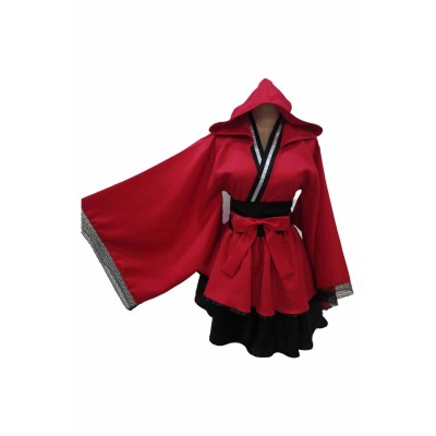 Fullmetal Alchemist Edward Elric Women Red Lolita Dress Suit Cosplay Costume Halloween Carnival Outfit