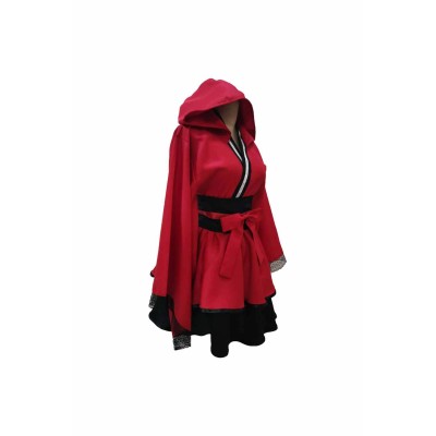 Fullmetal Alchemist Edward Elric Women Red Lolita Dress Suit Cosplay Costume Halloween Carnival Outfit