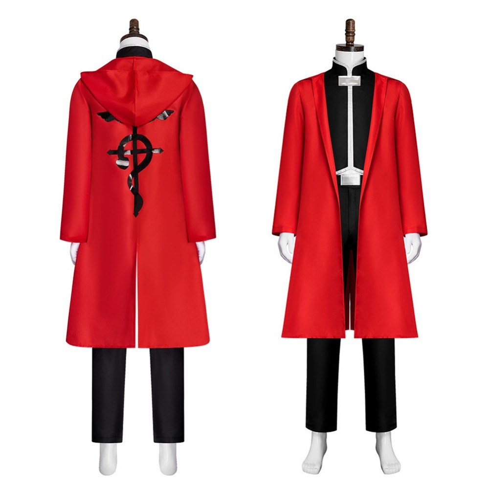 Fullmetal Alchemist Edward Elric Red Cosplay Costume Halloween Carnival Outfit