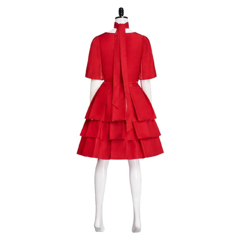 Frieren Women Red Dress Cosplay Costume Halloween Carnival Outfit