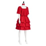 Frieren Women Red Dress Cosplay Costume Halloween Carnival Outfit