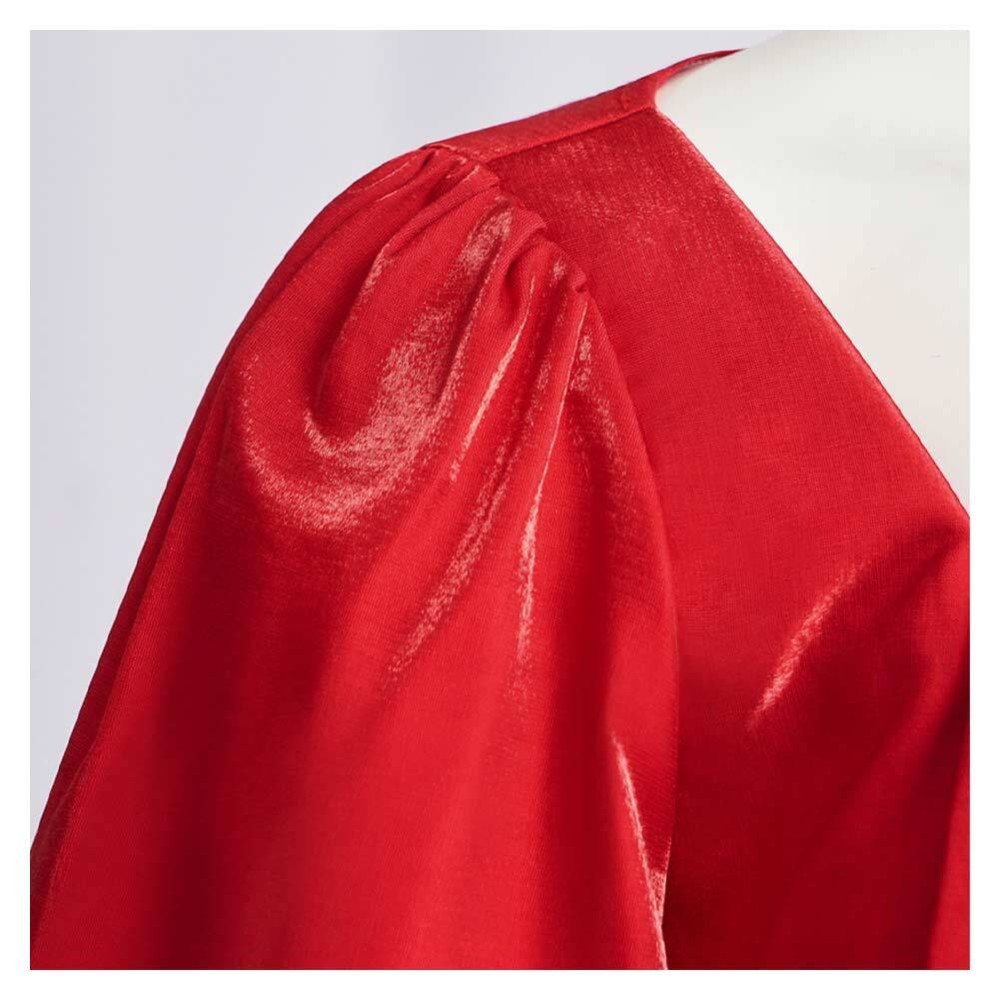 Frieren Women Red Dress Cosplay Costume Halloween Carnival Outfit