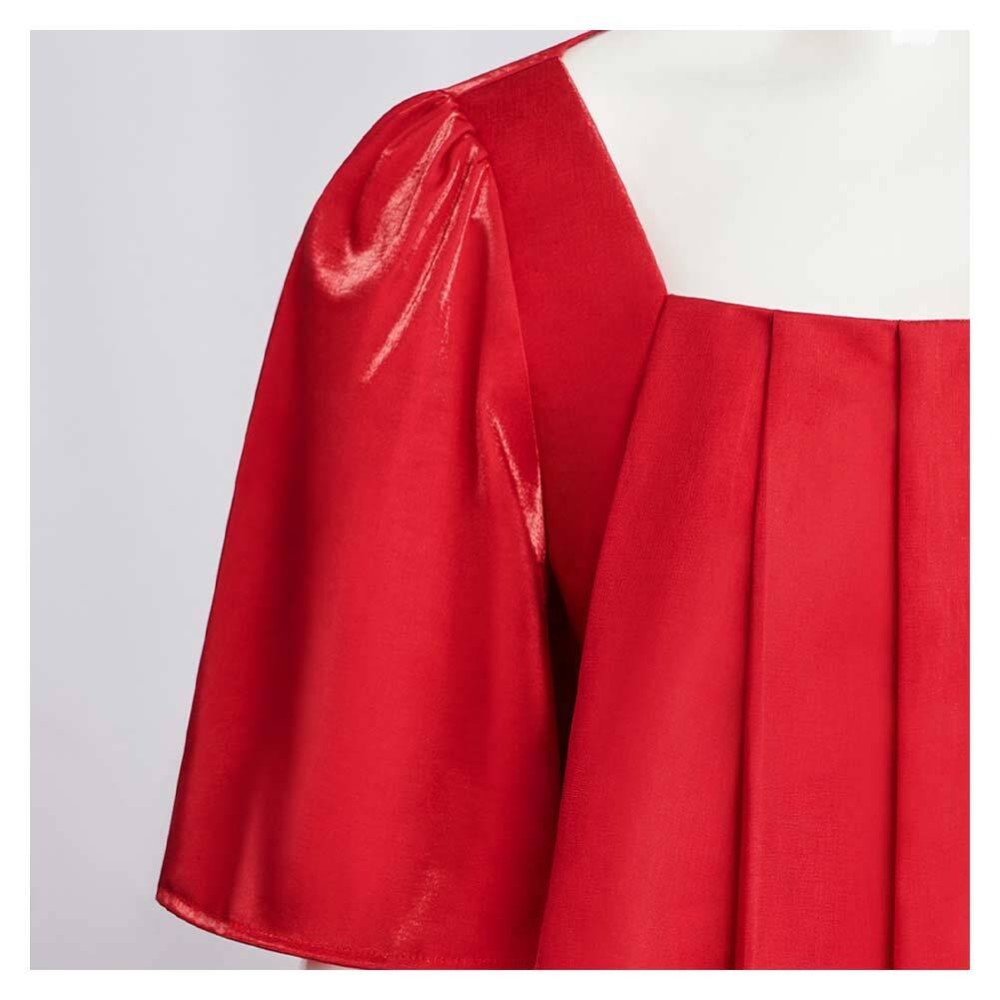 Frieren Women Red Dress Cosplay Costume Halloween Carnival Outfit