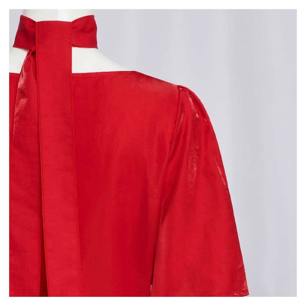 Frieren Women Red Dress Cosplay Costume Halloween Carnival Outfit
