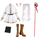 Frieren White Suit Cosplay Costume Halloween Carnival Outfit