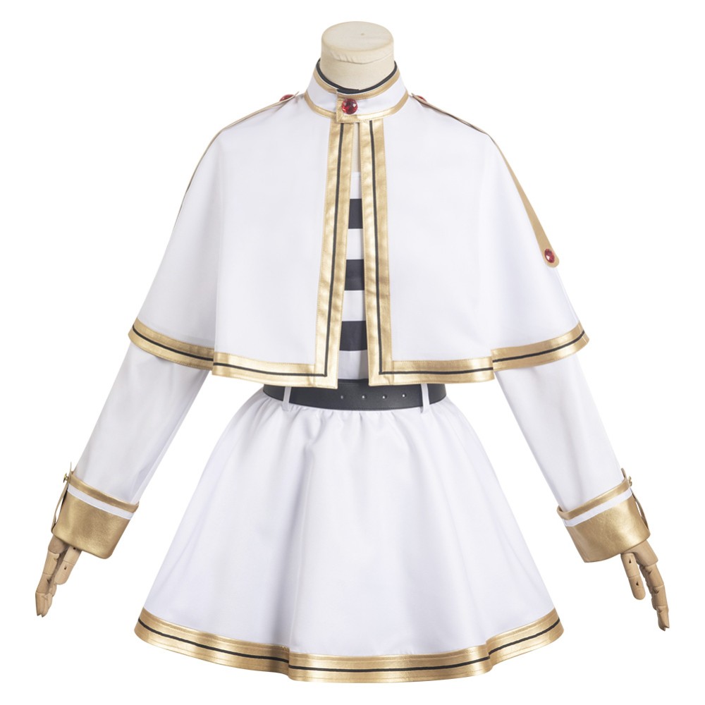 Frieren White Suit Cosplay Costume Halloween Carnival Outfit