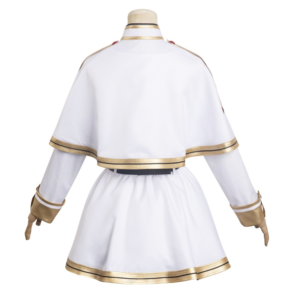Frieren White Suit Cosplay Costume Halloween Carnival Outfit