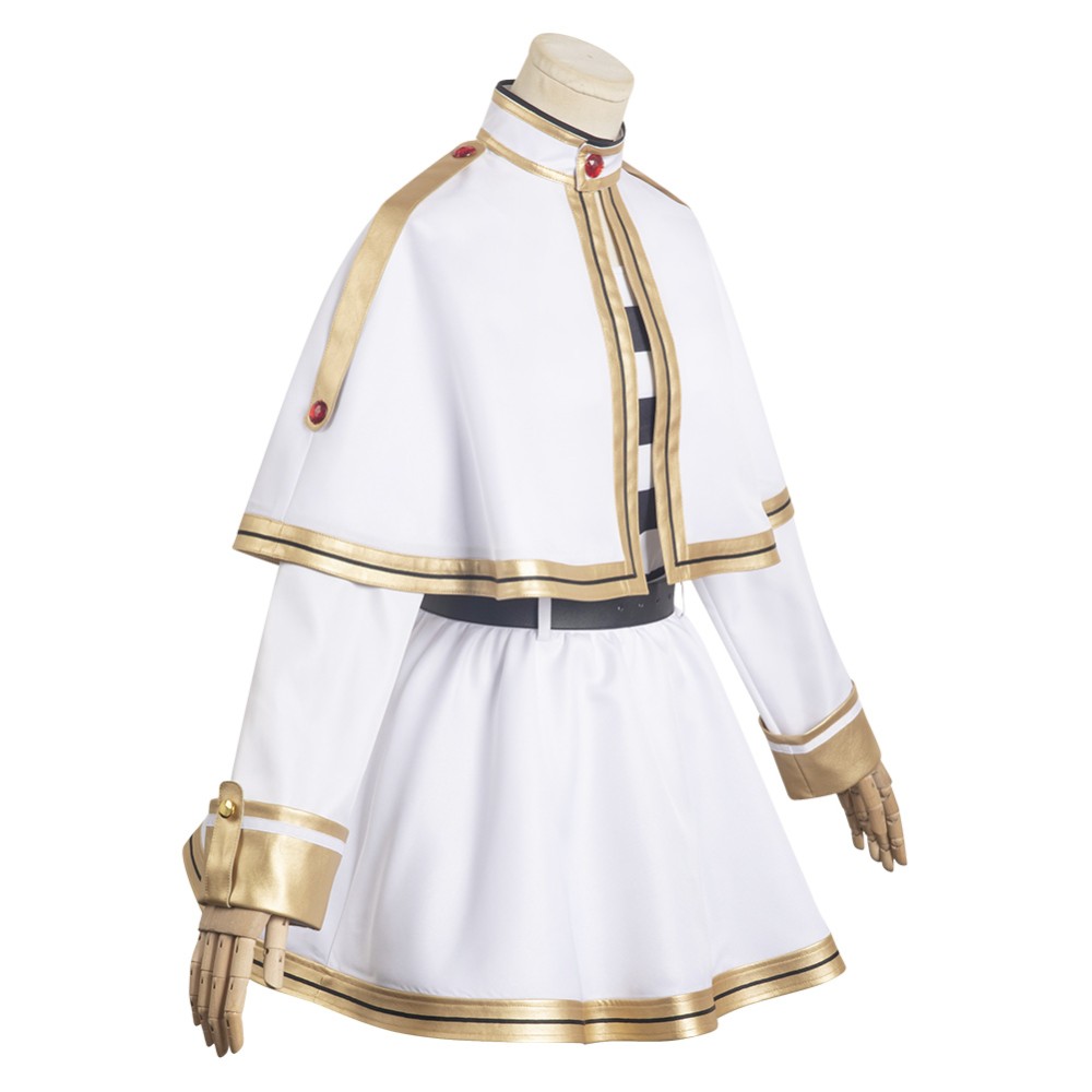 Frieren White Suit Cosplay Costume Halloween Carnival Outfit