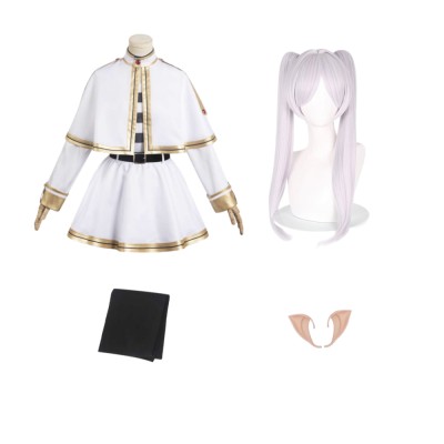Frieren White Suit Cosplay Costume Halloween Carnival Outfit