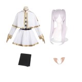 Frieren White Suit Cosplay Costume Halloween Carnival Outfit