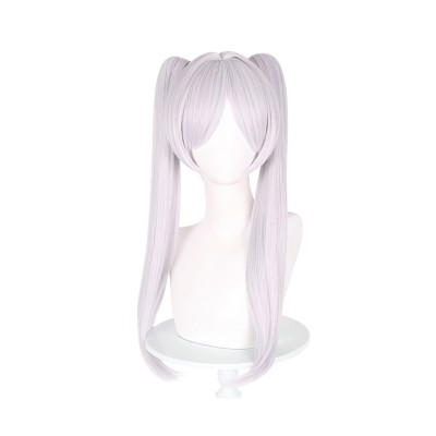 Frieren Wig and Ear Heat Resistant Synthetic Hair Accessories Cosplay Costume Halloween Carnival