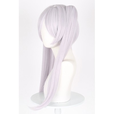 Frieren Wig and Ear Heat Resistant Synthetic Hair Accessories Cosplay Costume Halloween Carnival