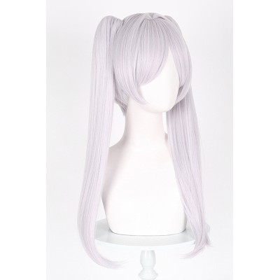 Frieren Wig and Ear Heat Resistant Synthetic Hair Accessories Cosplay Costume Halloween Carnival