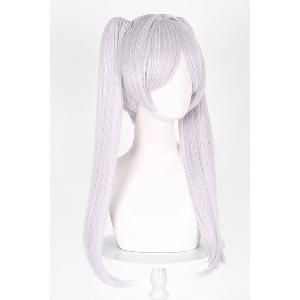 Frieren Wig and Ear Heat Resistant Synthetic Hair Accessories Cosplay Costume Halloween Carnival