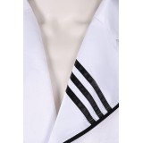 Freddie Mercury White Leather Jacket Suit Cosplay Costume Halloween Carnival Outfit