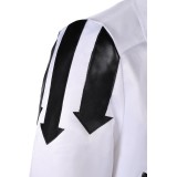 Freddie Mercury White Leather Jacket Suit Cosplay Costume Halloween Carnival Outfit