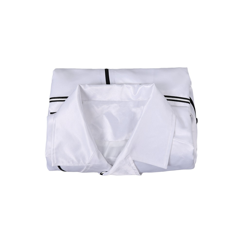 Freddie Mercury White Leather Jacket Suit Cosplay Costume Halloween Carnival Outfit