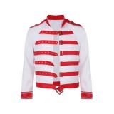 Freddie Mercury White Jacket Suit Cosplay Costume Halloween Carnival Outfit