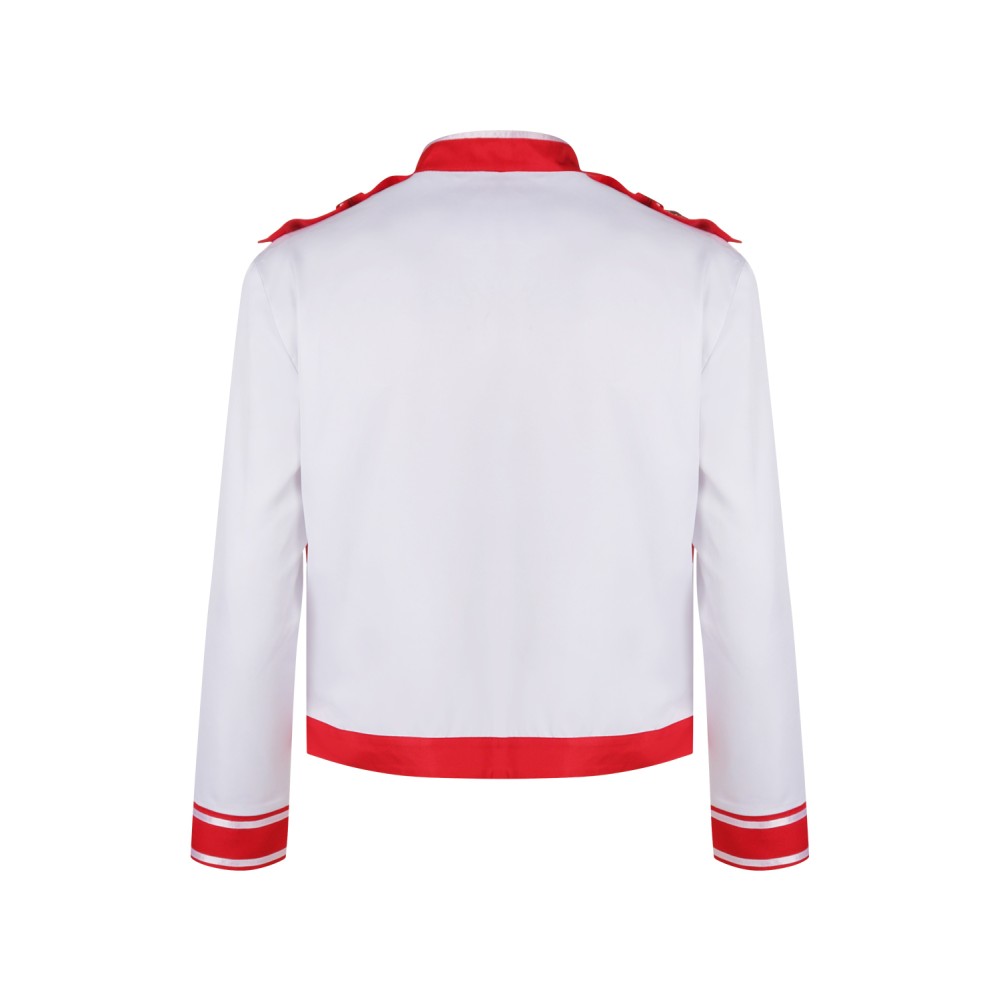 Freddie Mercury White Jacket Suit Cosplay Costume Halloween Carnival Outfit
