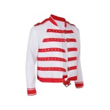 Freddie Mercury White Jacket Suit Cosplay Costume Halloween Carnival Outfit