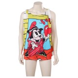 Freddie Mercury Printed Vest Suit Cosplay Costume Halloween Carnival Outfit