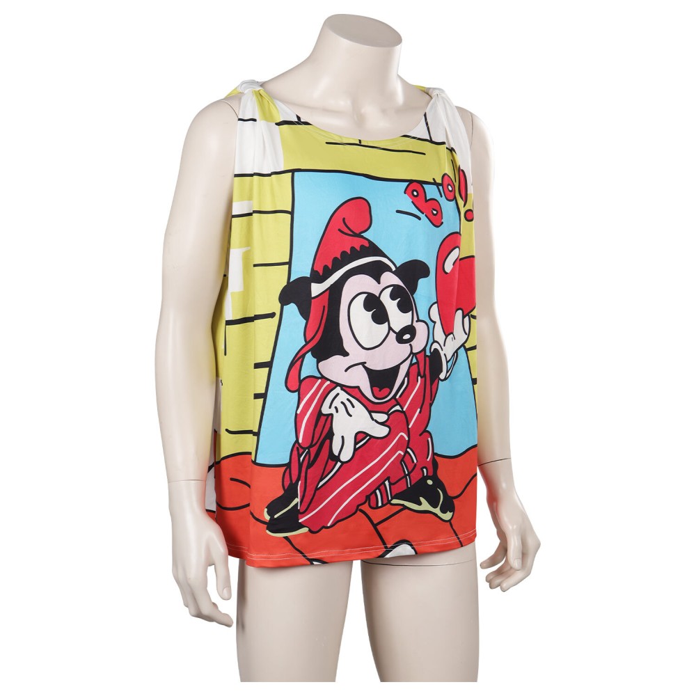 Freddie Mercury Printed Vest Suit Cosplay Costume Halloween Carnival Outfit
