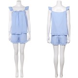 Freakier Friday Lily Davies Woman Blue Nightgowns Pajamas Party Cosplay Costume Halloween Carnival