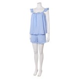 Freakier Friday Lily Davies Woman Blue Nightgowns Pajamas Party Cosplay Costume Halloween Carnival