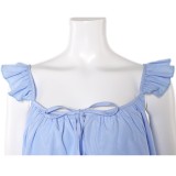 Freakier Friday Lily Davies Woman Blue Nightgowns Pajamas Party Cosplay Costume Halloween Carnival