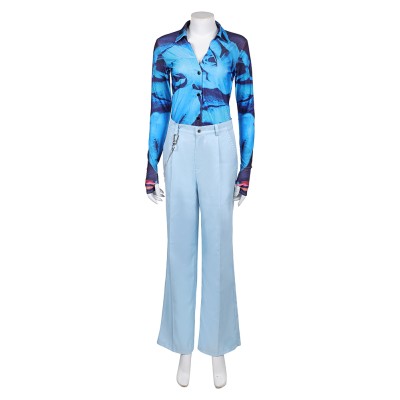 Freakier Friday Anna Women Blue Uniform Suit Set Party Cosplay Costume Halloween Carnival
