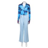Freakier Friday Anna Women Blue Uniform Suit Set Party Cosplay Costume Halloween Carnival