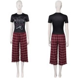 Freakier Friday Anna Coleman Women Black Top Flannel Pants Party Cosplay Costume Halloween Carnival