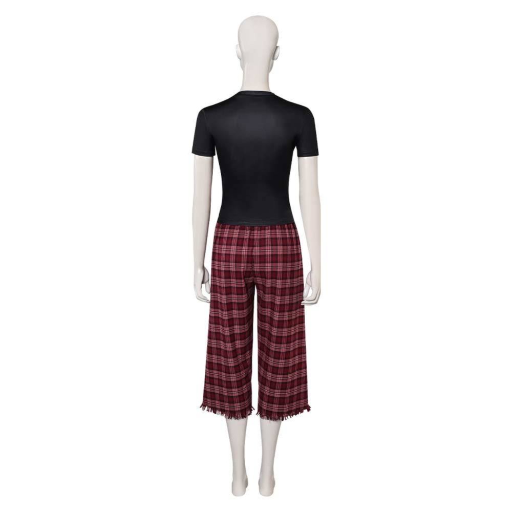 Freakier Friday Anna Coleman Women Black Top Flannel Pants Party Cosplay Costume Halloween Carnival