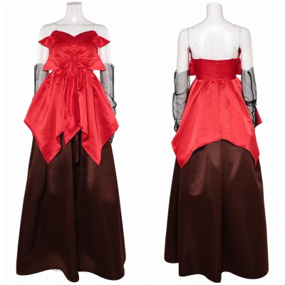 Freakier Friday Anna Coleman Red Gown Set Party Cosplay Costume Halloween Carnival