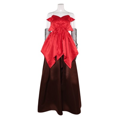 Freakier Friday Anna Coleman Red Gown Set Party Cosplay Costume Halloween Carnival