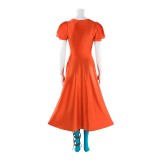 Frankenstein The Bride Women Orange Cosplay Costume Halloween Carnival Outfit