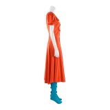 Frankenstein The Bride Women Orange Cosplay Costume Halloween Carnival Outfit