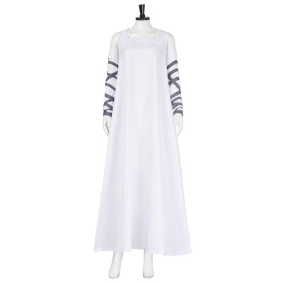 Frankenstein Elizabeth Women White Cosplay Costume Halloween Carnival Outfit