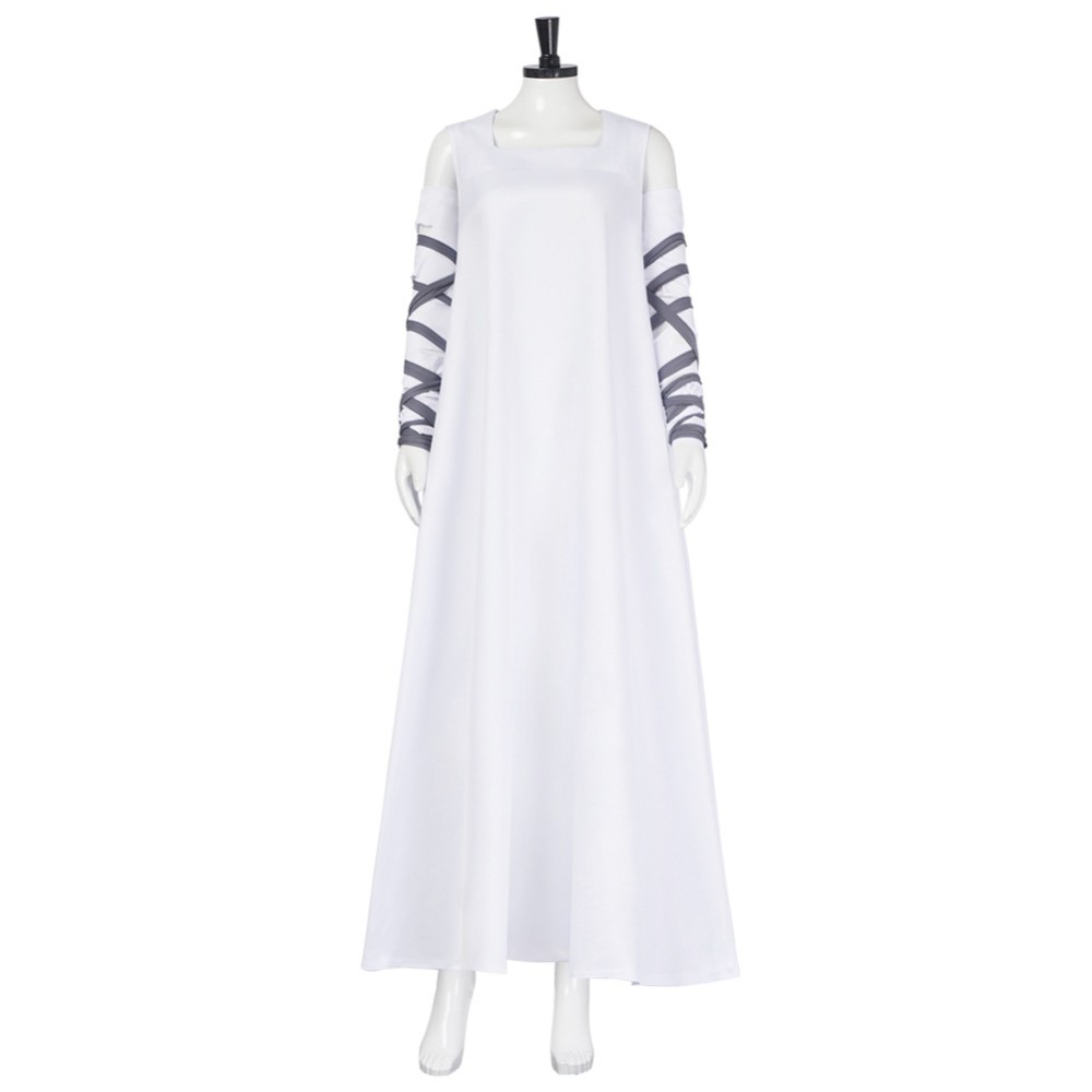 Frankenstein Elizabeth Women White Cosplay Costume Halloween Carnival Outfit