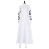 Frankenstein Elizabeth Women White Cosplay Costume Halloween Carnival Outfit