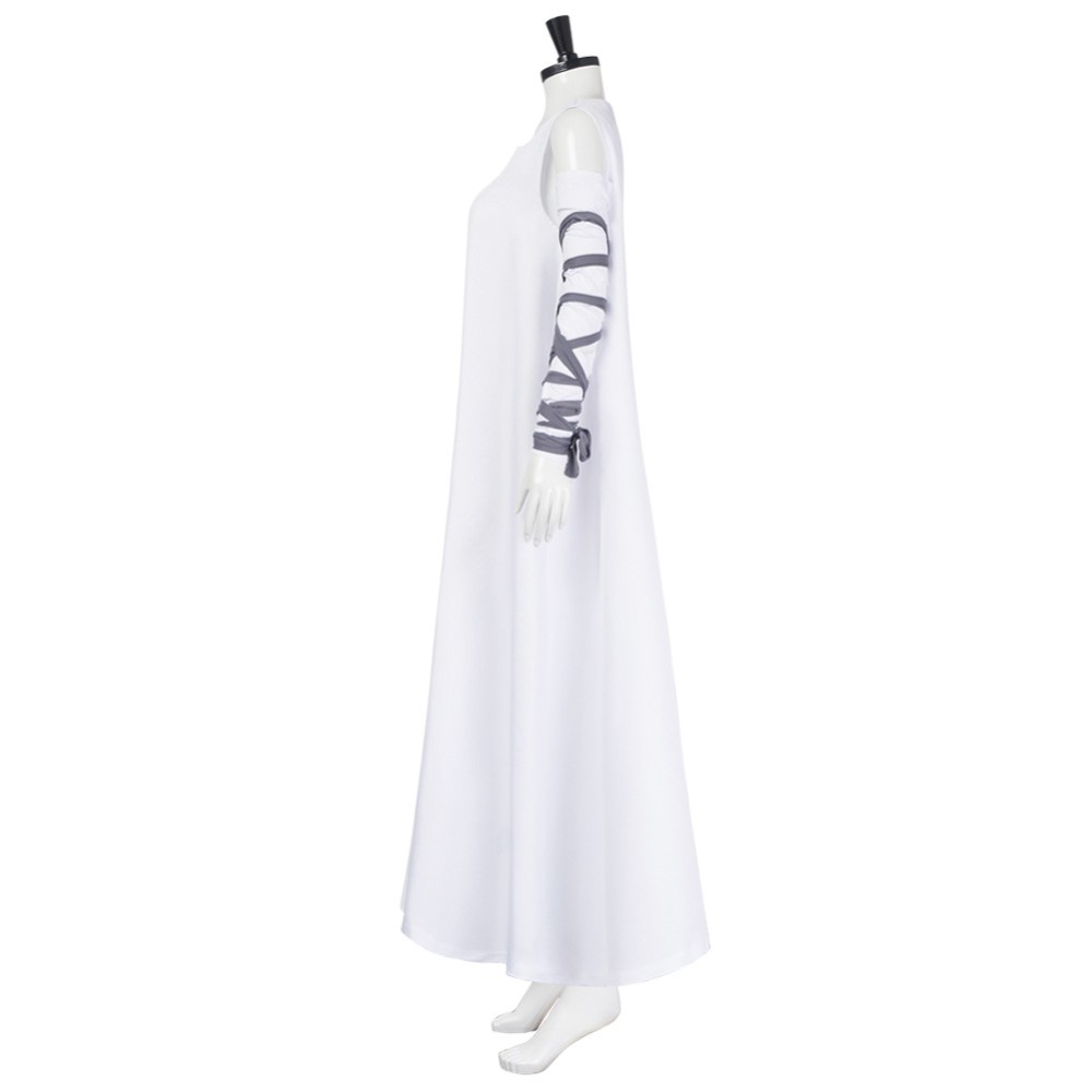 Frankenstein Elizabeth Women White Cosplay Costume Halloween Carnival Outfit