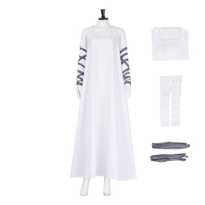 Frankenstein Elizabeth Women White Cosplay Costume Halloween Carnival Outfit