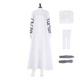 Frankenstein Elizabeth Women White Cosplay Costume Halloween Carnival Outfit
