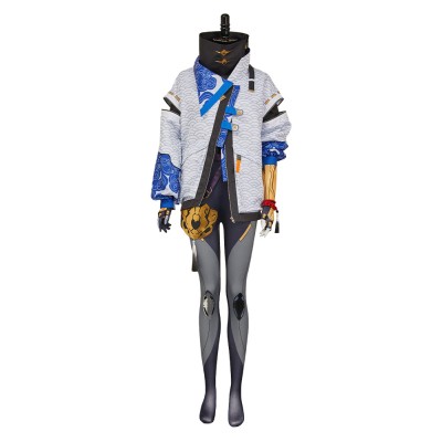 FragPunk Kismet Women White Cosplay Costume Halloween Carnival Outfit