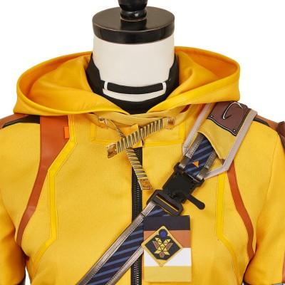 FragPunk Hollowpoint Women Yellow Cosplay Costume Halloween Carnival Outfit